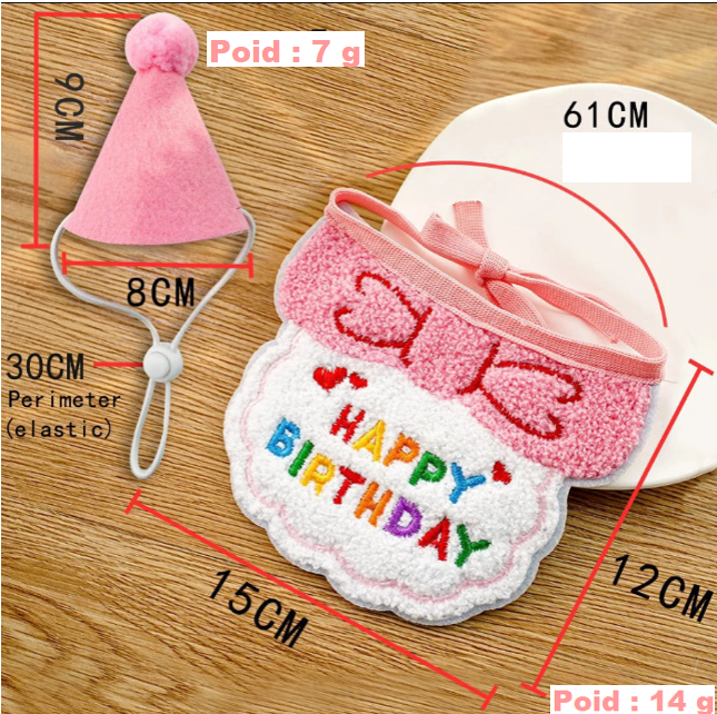 Ensemble Écharpe et Chapeau d'Anniversaire