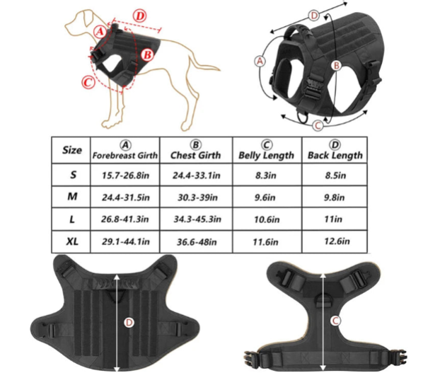 Harnais Tactique pour Chien