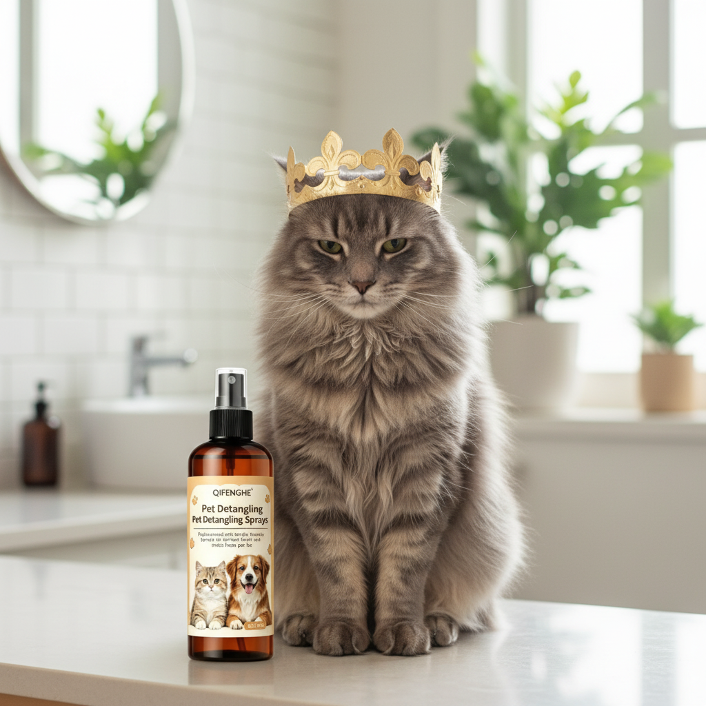 Spray shampoing professionnel démêlant sans rinçage pour animaux de compagnie