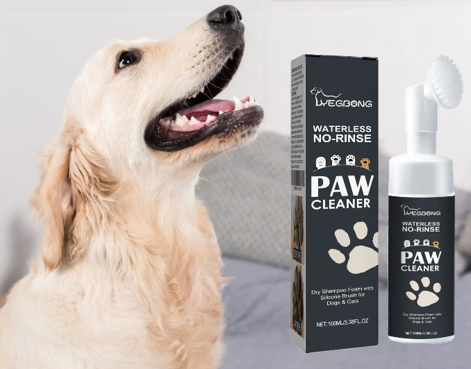 Nettoyant pour Pattes d'Animaux  sans eau avec brosse – au pH équilibré et pour peau sensible