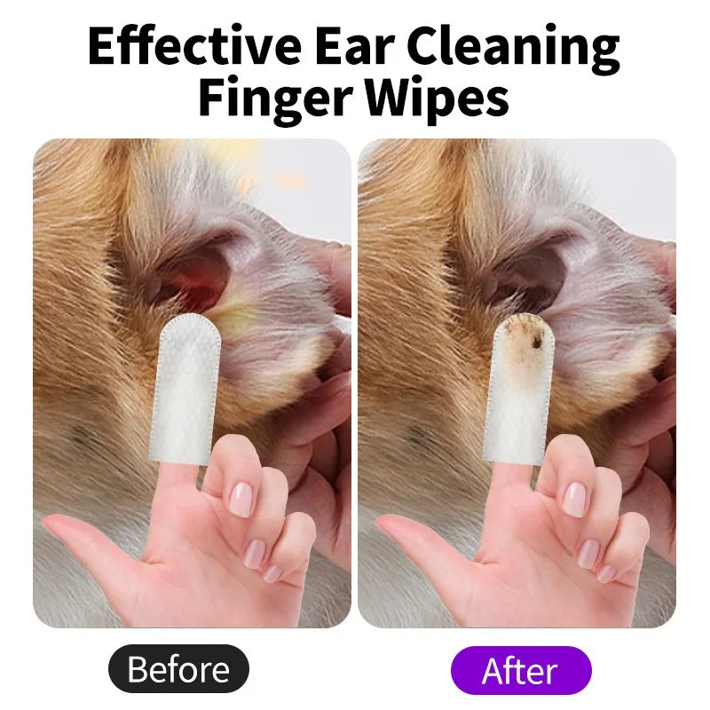 Lingettes de nettoyage et de soin des oreilles pour animaux de compagnie – élimination des acariens produits