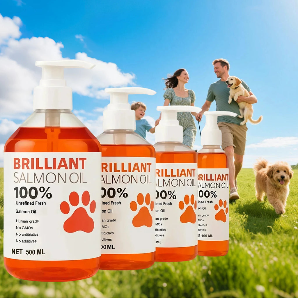 Huile de saumon de qualité humaine (500 ml, 300 ml, 200 ml 100 ml) pour chiens et chats