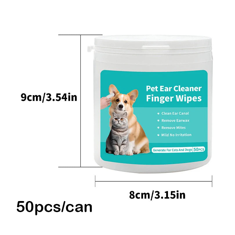 Lingettes de nettoyage et de soin des oreilles pour animaux de compagnie – élimination des acariens produits