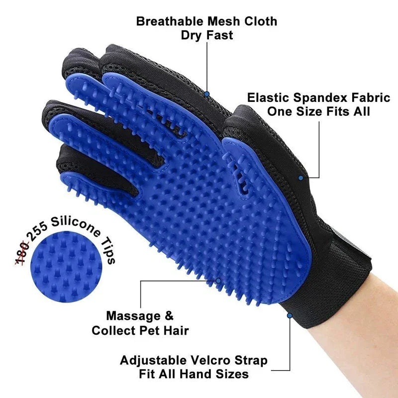 Gants de Toilettage en Silicone - Douceur et Confort pour Votre Animal
