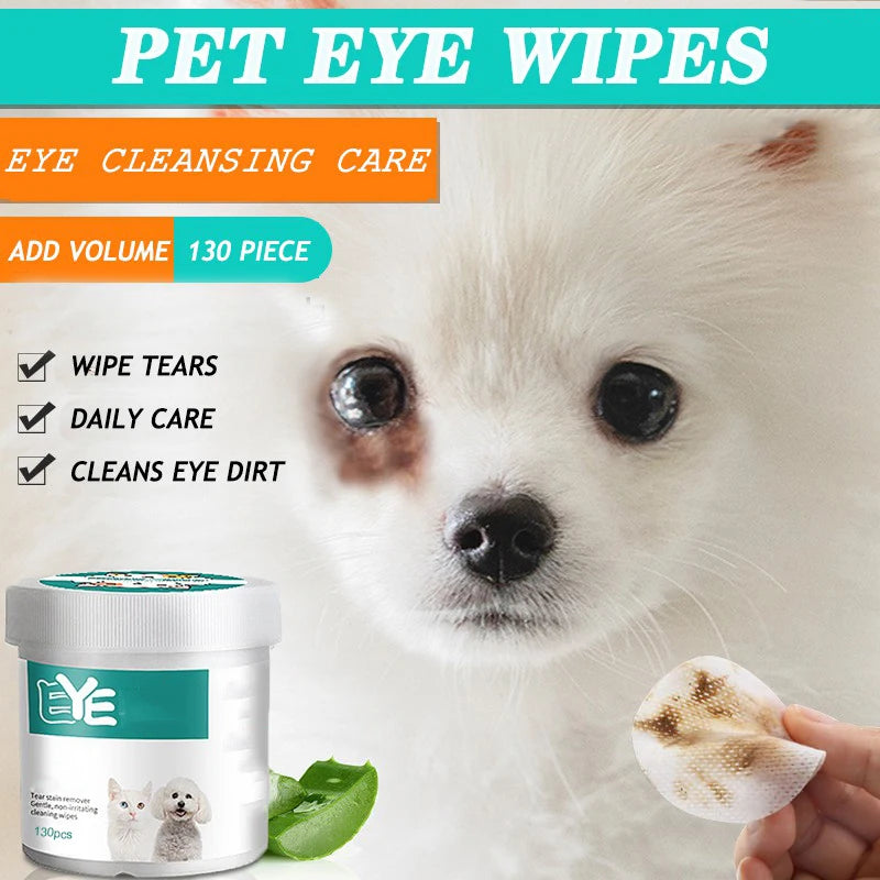 Lingettes humides nettoyantes pour les yeux pour animaux de compagnie