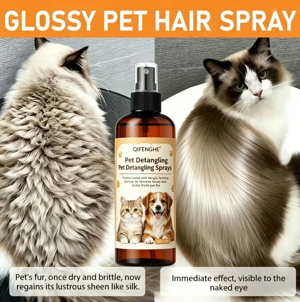 Spray shampoing professionnel démêlant sans rinçage pour animaux de compagnie