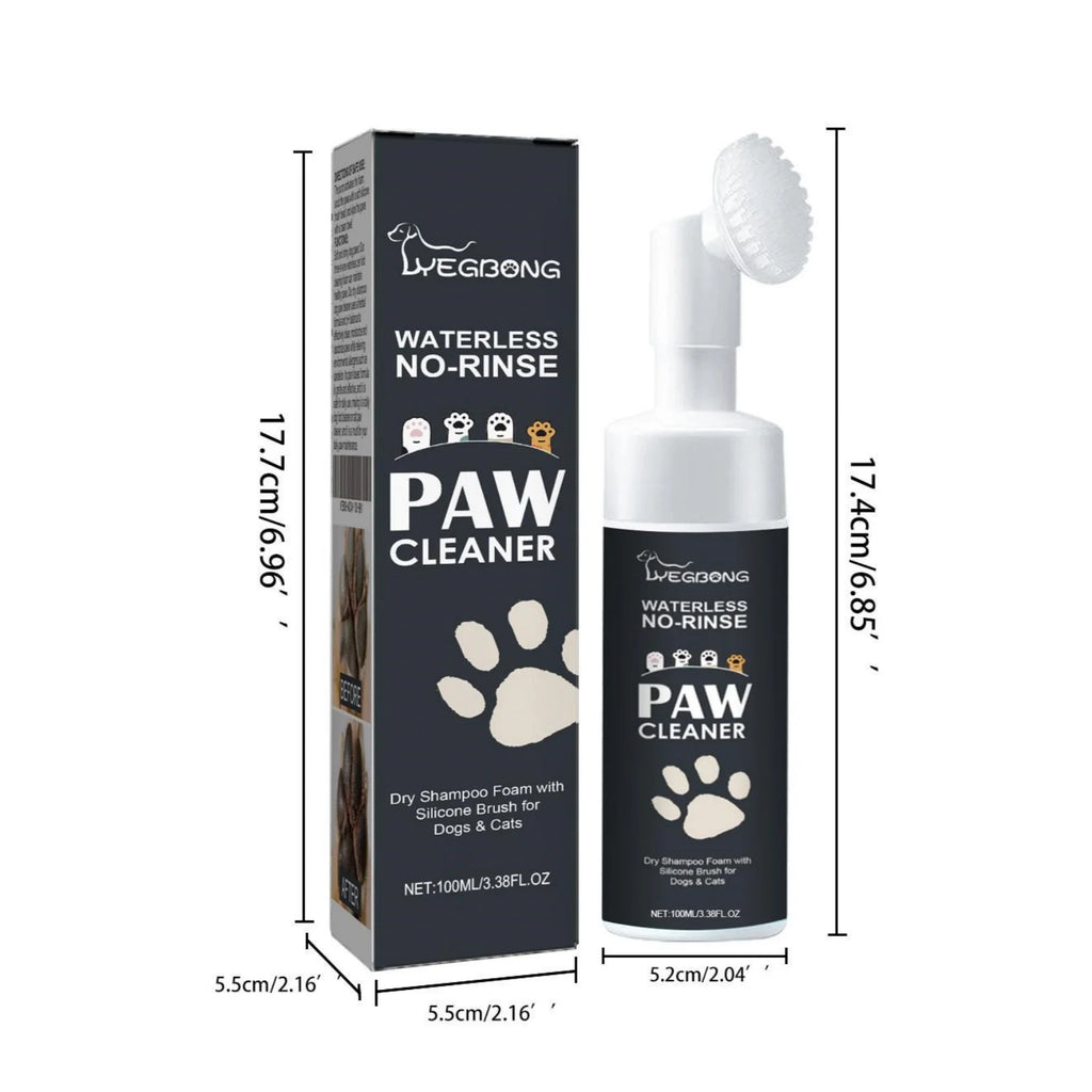 Nettoyant pour Pattes d'Animaux  sans eau avec brosse – au pH équilibré et pour peau sensible