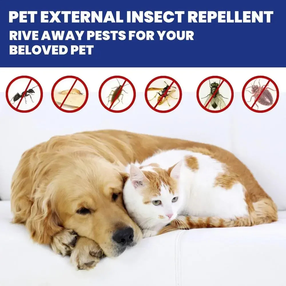 Spray répulsif anti-tiques et puces pour animaux de compagnie