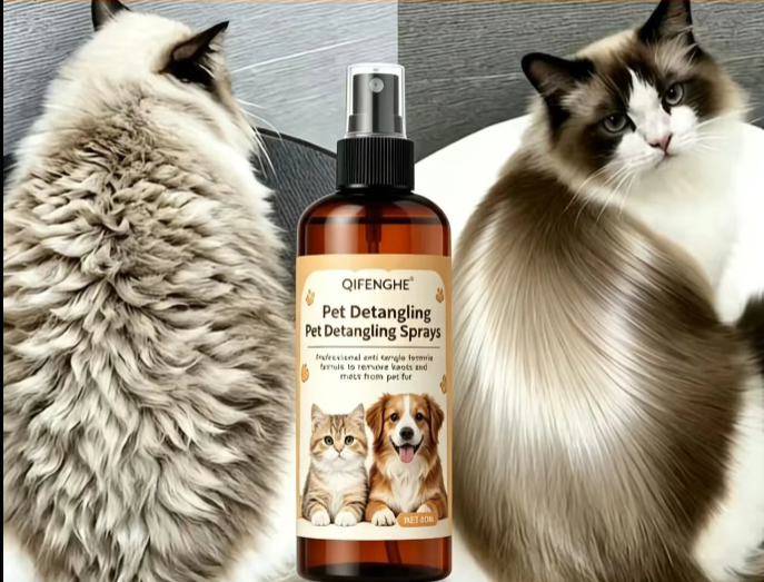 Spray shampoing professionnel démêlant sans rinçage pour animaux de compagnie