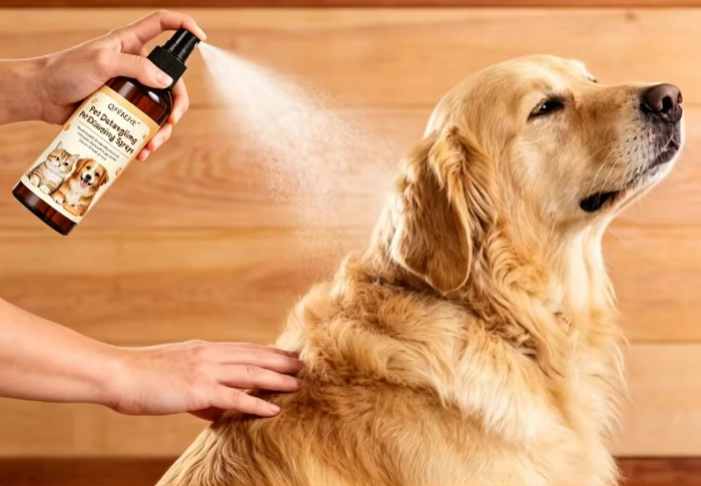 Spray shampoing professionnel démêlant sans rinçage pour animaux de compagnie